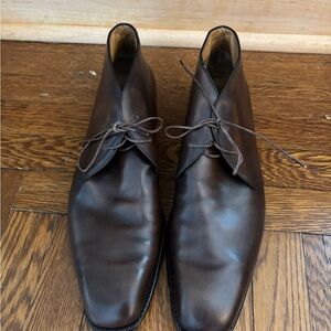 Salvatore Ferragamo Dark Brown Chukka Boots